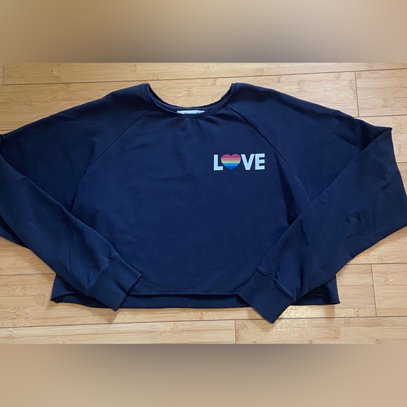 🌈 Spiritual Gangster LOVE Rainbow Cropped Sweatshirt | Medium - Picture 2 of 9